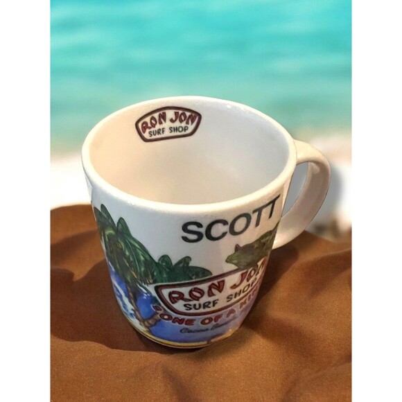 Ron Jon Surf Shop Cocoa Beach Florida Name personalized SCOTT Coffee Tea Cup Mug - Picture 4 of 7
